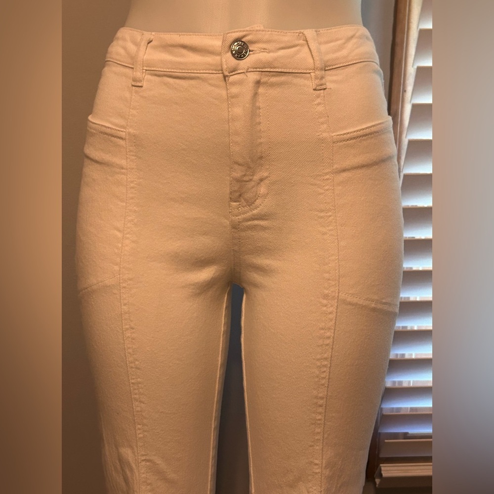 Bell bottoms, Sz S, Entro white denim, white jeans, see pics for measurements - Picture 2 of 8